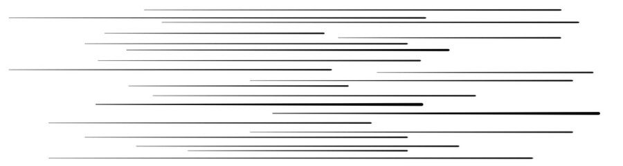 Parallel thin abstract lines on wide background. Black and white simple banner - 470378333
