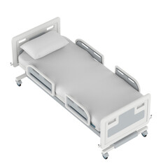 electric hospital bed isolated