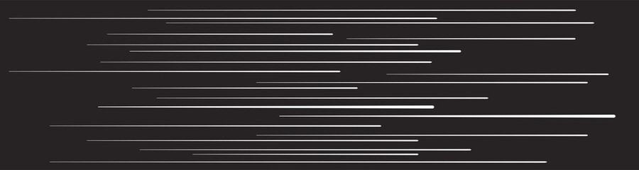 Parallel thin abstract lines on wide background. Black and white simple banner