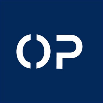 OP simple initial logo letter with elegant design