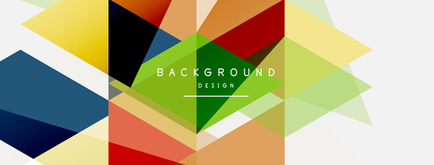 Color triangles composition, geometric abstract background. Techno or business concept, pattern for wallpaper, banner, background, landing page