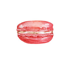 Christmas illustration of red macaroon