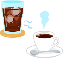 ホットコーヒーとアイスコーヒー