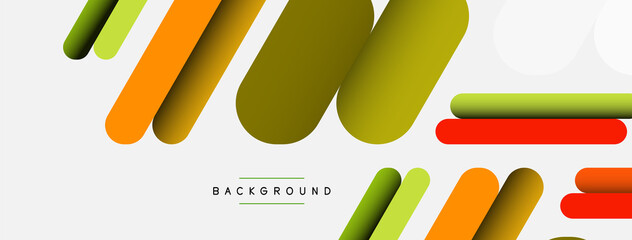 Abstract background. Round shapes, lines compositions on grey backdrop. Vector illustration for wallpaper banner background or landing page