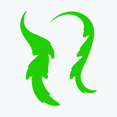 Collection tropical leaf vector element.