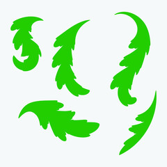 Collection tropical leaf vector element.