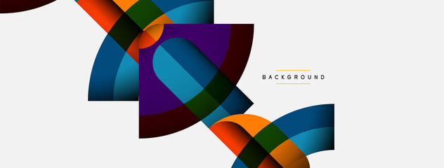 Trendy shapes, color minimal design composition, lines and shadows for wallpaper banner background or landing page