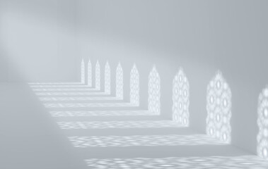 Islamic background window shadow with array light