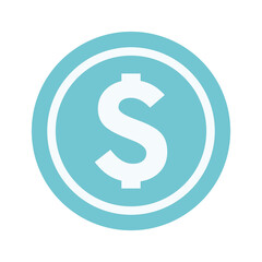 coin money dollar silhouette