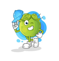 pea young boy character cartoon