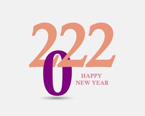 2022 Happy new year design template. Logo Design for calendar, greeting cards or print. Vector illustration.
