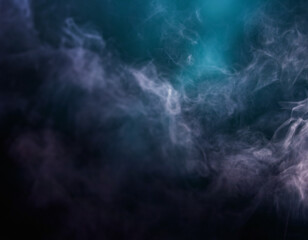 Abstract colorful smoke on black background. High quality photo