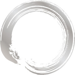 自作円丸 銀 筆文字