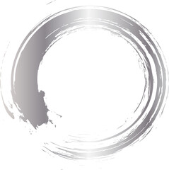 自作円丸 銀 筆文字