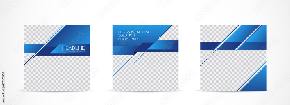 Poster set square banner template for social media post and web internet ads.vector illustrations.