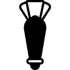 piping bag solid line icon