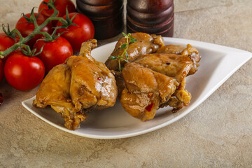 Rabbit stew in spicy sauce