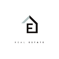Initial E Real Estate Logo Design