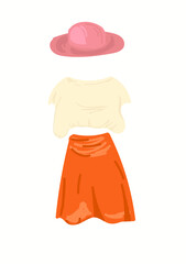
A set of clothes in boho style.