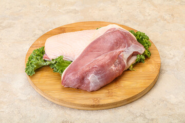 Raw duck breast for cooking