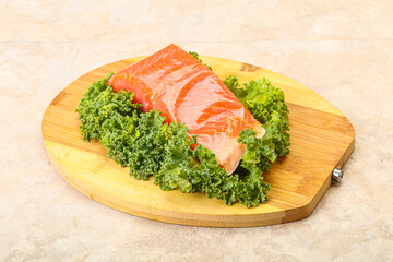 Salmon fillet slice for cooking