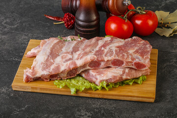 Obraz premium Raw pork ribs for cooking