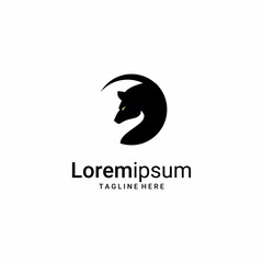 horse head logo illustration vector
