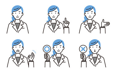 女性の医者セット