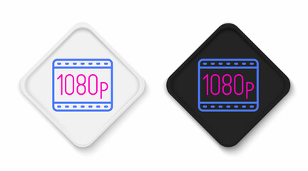 Line Full HD 1080p icon isolated on white background. Colorful outline concept. Vector