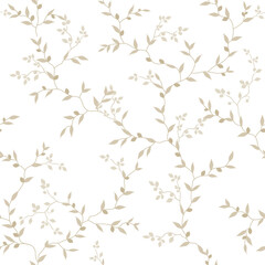 seamless pattern of branches and leaves