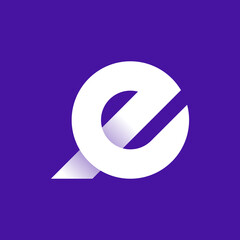 Letter E logo design template. Modern colorful vector emblem. Stock vector illustration.