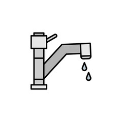 faucet, faucet tap line colored icon. Elements of energy illustration icons. Signs, symbols can be used for web, logo, mobile app, UI, UX