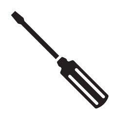 screwdriver tool icon in simple style on white background.