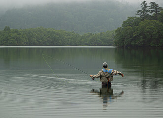 fishing on the river