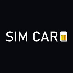 SIM Card vector forming the letter D. SIM CARD inscription. suitable for, logos, icons, symbols and emblems.