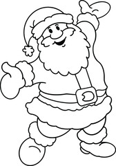 christmas  santa claus coloring page