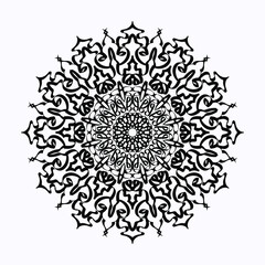 Mandala pattern black and white good mood