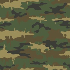 Fototapeta premium army camo green dark background, military forest uniform, ornament, seamless vector pattern