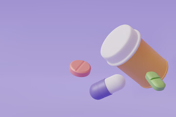Vector Illustration of pharmacy drug health tablet pharmaceutical.