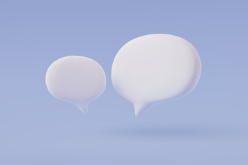 3D speech bubble. vector talking box, chatting box, message dialog balloon