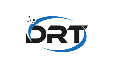 dots or points letter DRT technology logo designs concept vector Template Element
