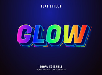 Obraz premium fantasy colorful gradient glow neon text effect