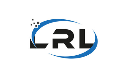 dots or points letter LRL technology logo designs concept vector Template Element