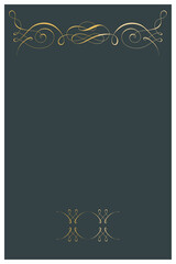 Vector template with classic floral ornaments or calligraphic vignette