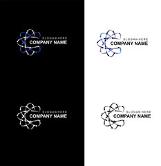 planet logo for company information technology digital innovative