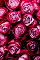 Many pink roses background