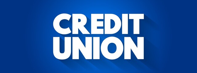 Credit Union text quote, concept background