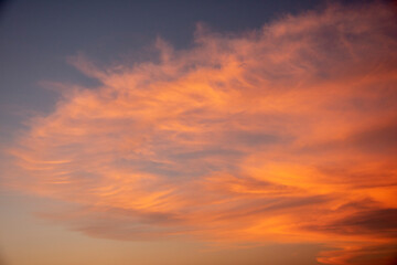 Sunrise or Sunset and beautiful Red sky over the Sea