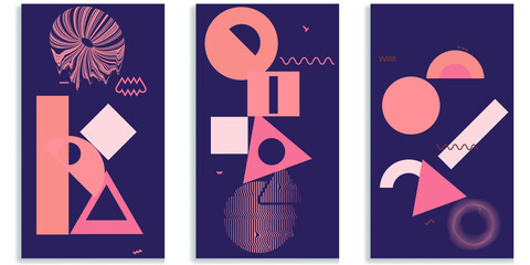 Social media editable covers with simple design elements . Contemporary style . Post frame stories templates.  Layout for promotion .Media banner .Vector