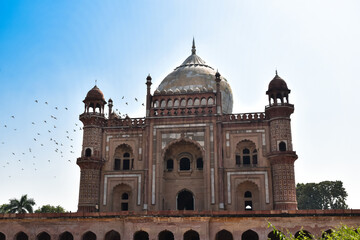 Fototapeta na wymiar Mughal Tomb or, Safdarjang's Tomb or, Safdarjung's Tomb. A Islamic Mausoleum in Delhi, India.